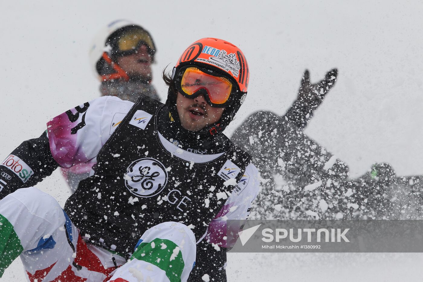 Snowboard World Cup Stage. Snowboard cross finals