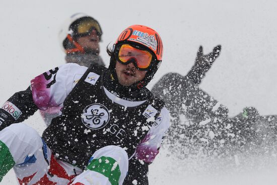 Snowboard World Cup Stage. Snowboard cross finals