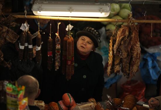 Agriculture market in Veliky Novgorod