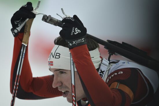 Biathlon World Championships. Men's Mass Start