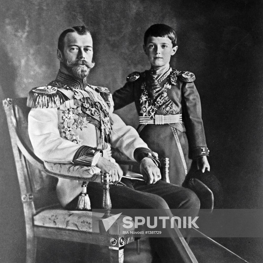 Russian Emperor Nicholas II and heir Alexei