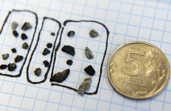 Scientists analyze structure of fallen meteorite