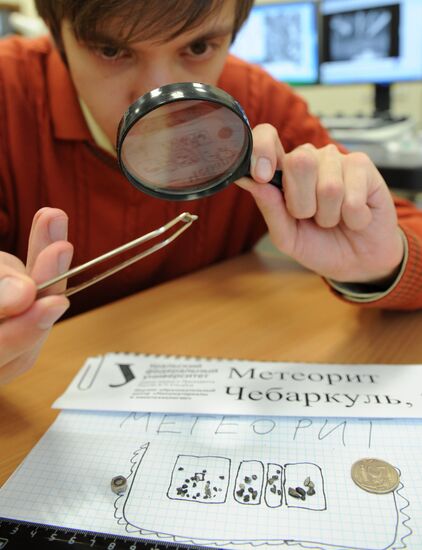 Scientists analyze structure of fallen meteorite