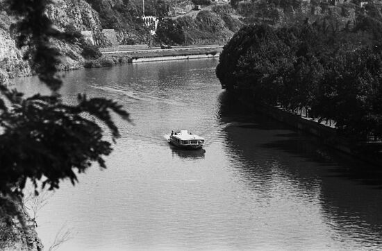 Kura River in Tbilisi