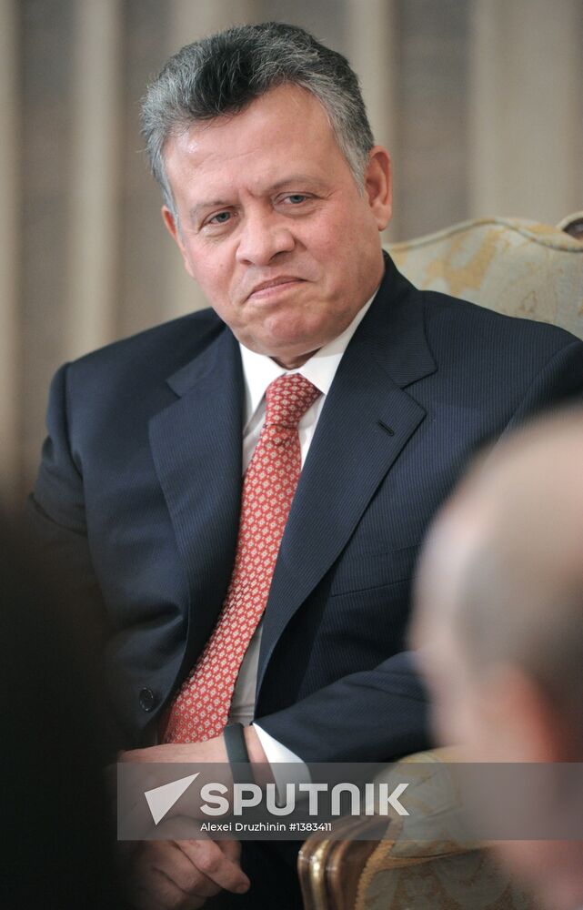 President Vladimir Putin meets with Jordan's King Abdullah II