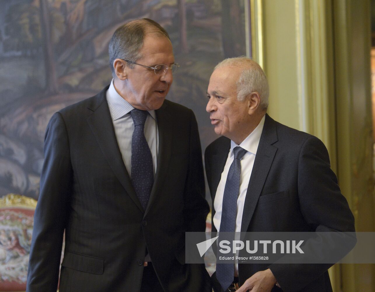 Sergei Lavrov meets with Arab League foreign ministers