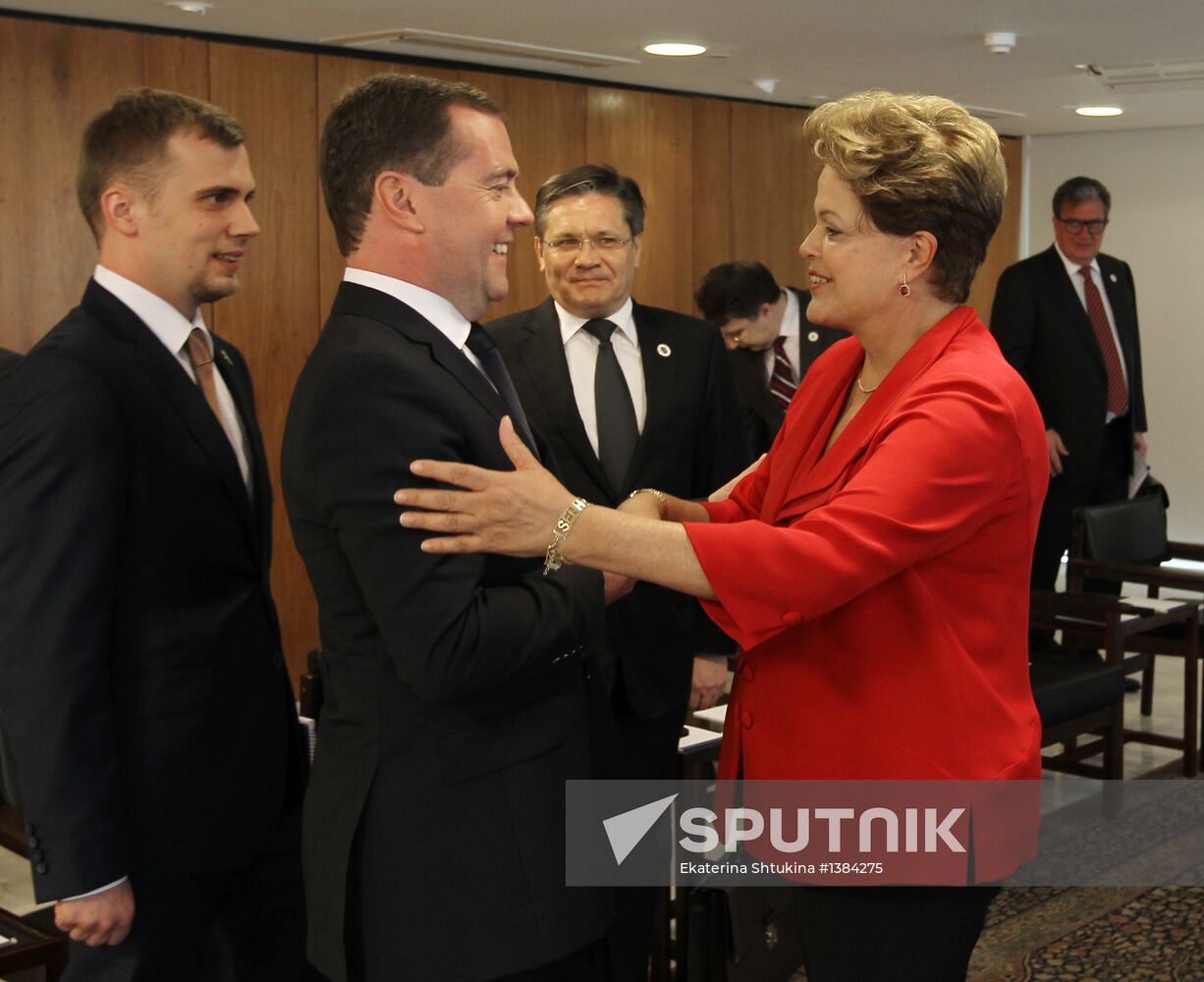 Dmitry Medvedev's working trip to Brazil