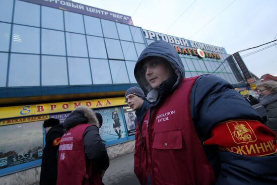 Migration patrol conducts raid in Moscow