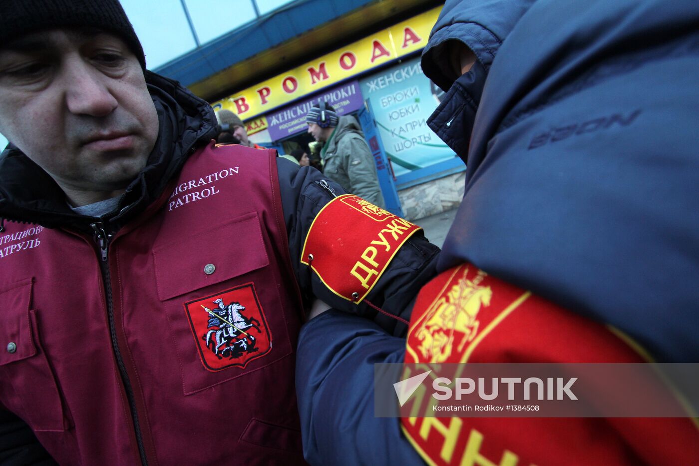 Migration patrol conducts raid in Moscow