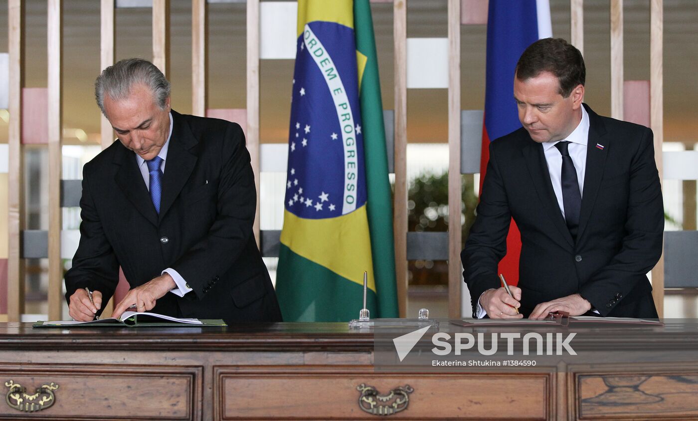 Dmitry Medvedev's working trip to Brazil