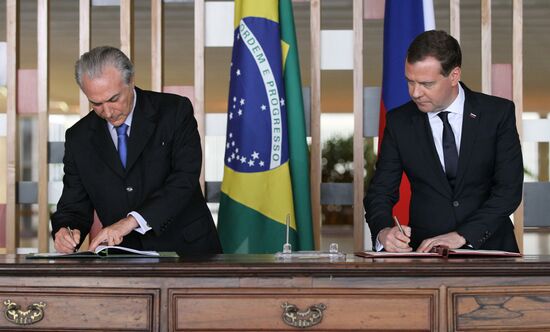 Dmitry Medvedev's working trip to Brazil