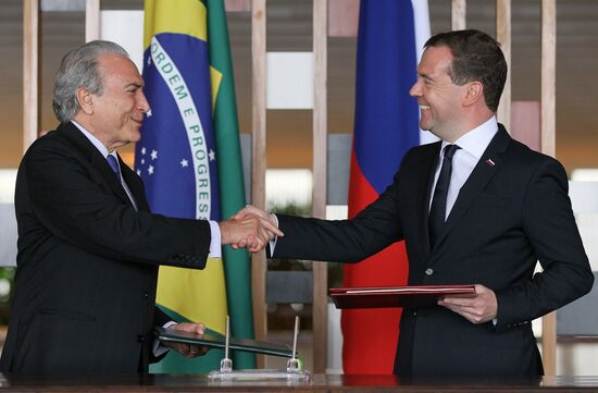 Dmitry Medvedev's working trip to Brazil