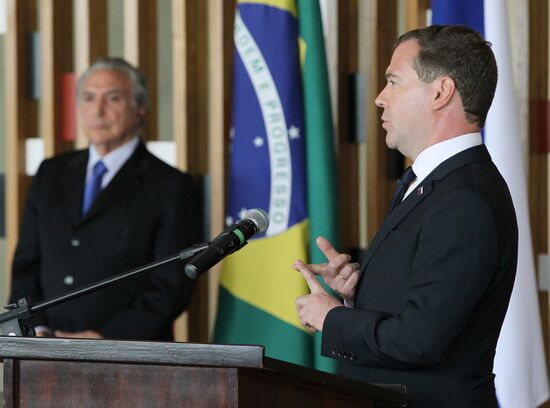 Dmitry Medvedev's working trip to Brazil