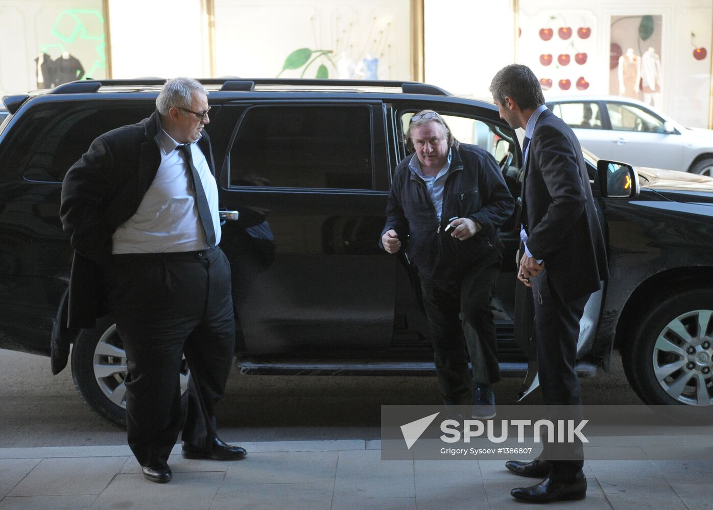 Gerard Depardieu and Vladimir Medinsky meet at Bolshoi Theatre