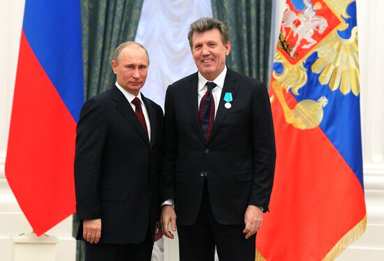 President Vladimir Putin presents state awards in Kremlin