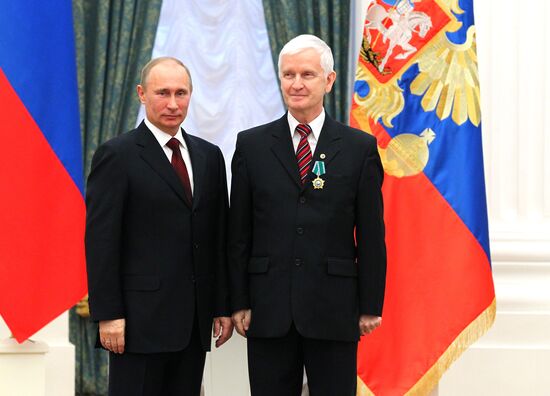 President Vladimir Putin presents state awards in Kremlin