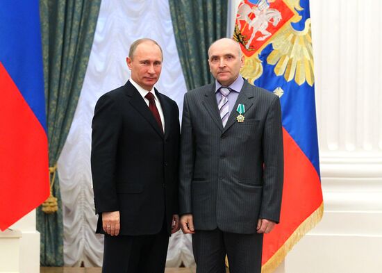 President Vladimir Putin presents state awards in Kremlin