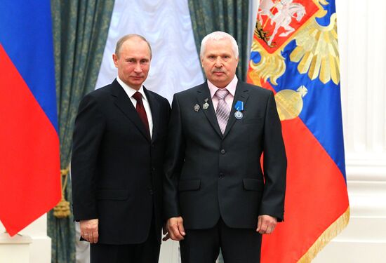 President Vladimir Putin presents state awards in Kremlin