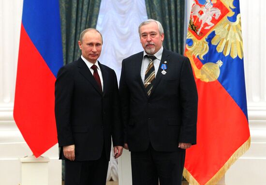 President Vladimir Putin presents state awards in Kremlin