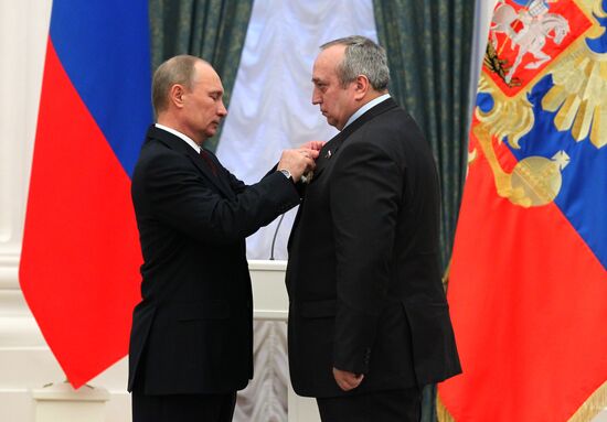 President Vladimir Putin presents state awards in Kremlin