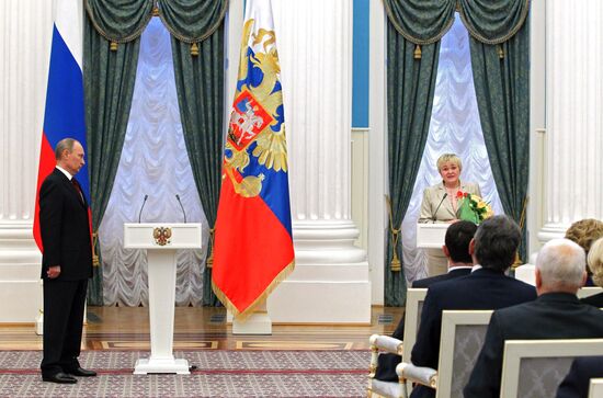 President Vladimir Putin presents state awards in Kremlin