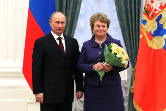 President Vladimir Putin presents state awards in Kremlin