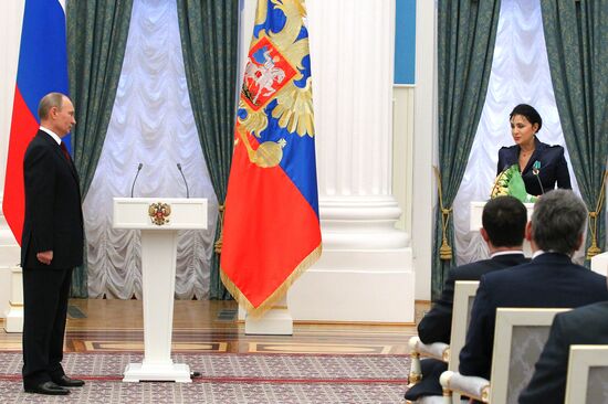 President Vladimir Putin presents state awards in Kremlin