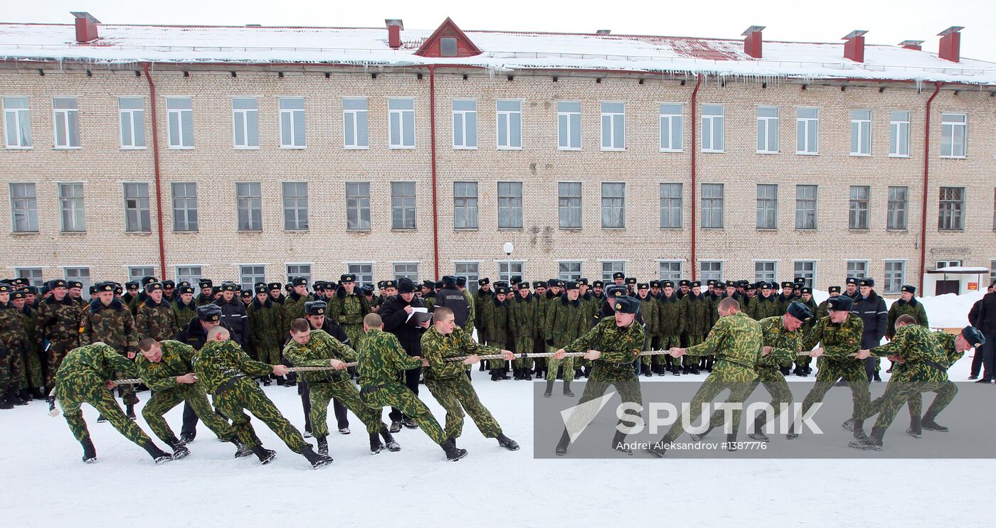 Belarus' interior troops celebrate Butter Week