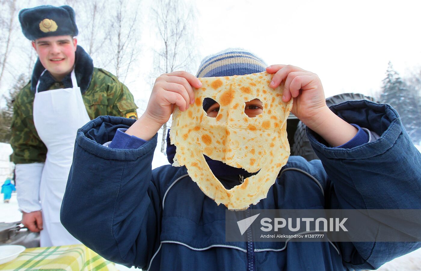 Belarus' interior troops celebrate Butter Week