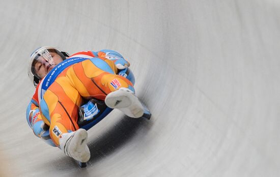Luge World Cup stage. Men