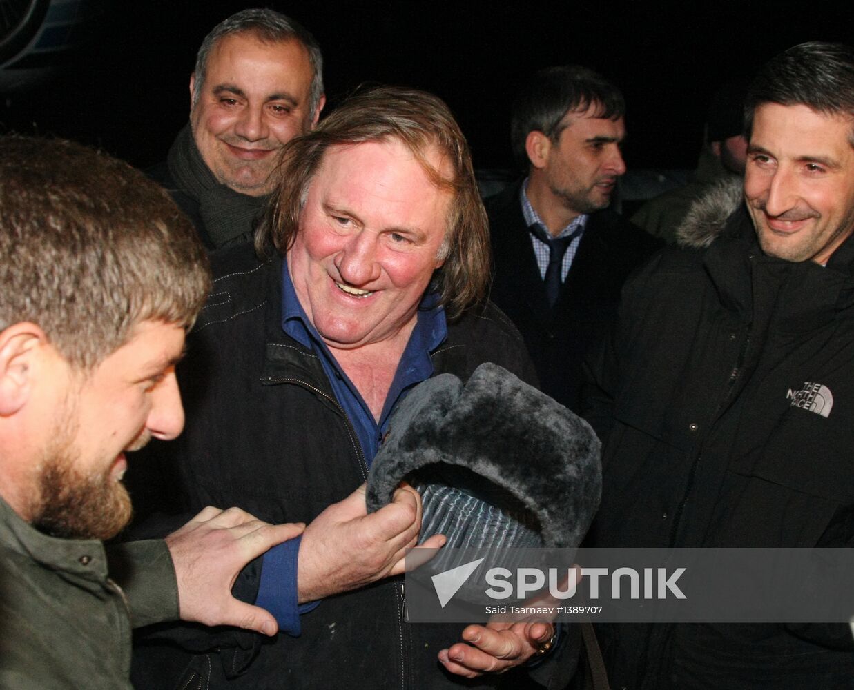 French actor Gérard Depardieu visits Grozny