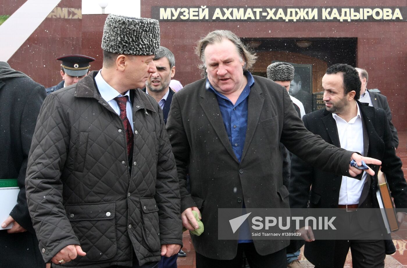 French actor Gérard Depardieu visits Grozny