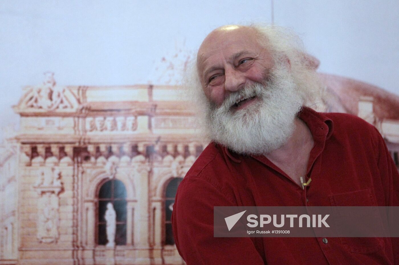 News conference by Vyacheslav Polunin at Circus on Fontanka