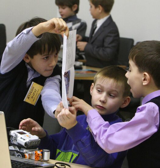 Robototechnics contest for schoolchildren