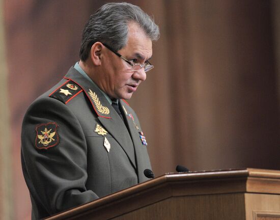 Vladimir Putin during Defense Ministry's board meeting
