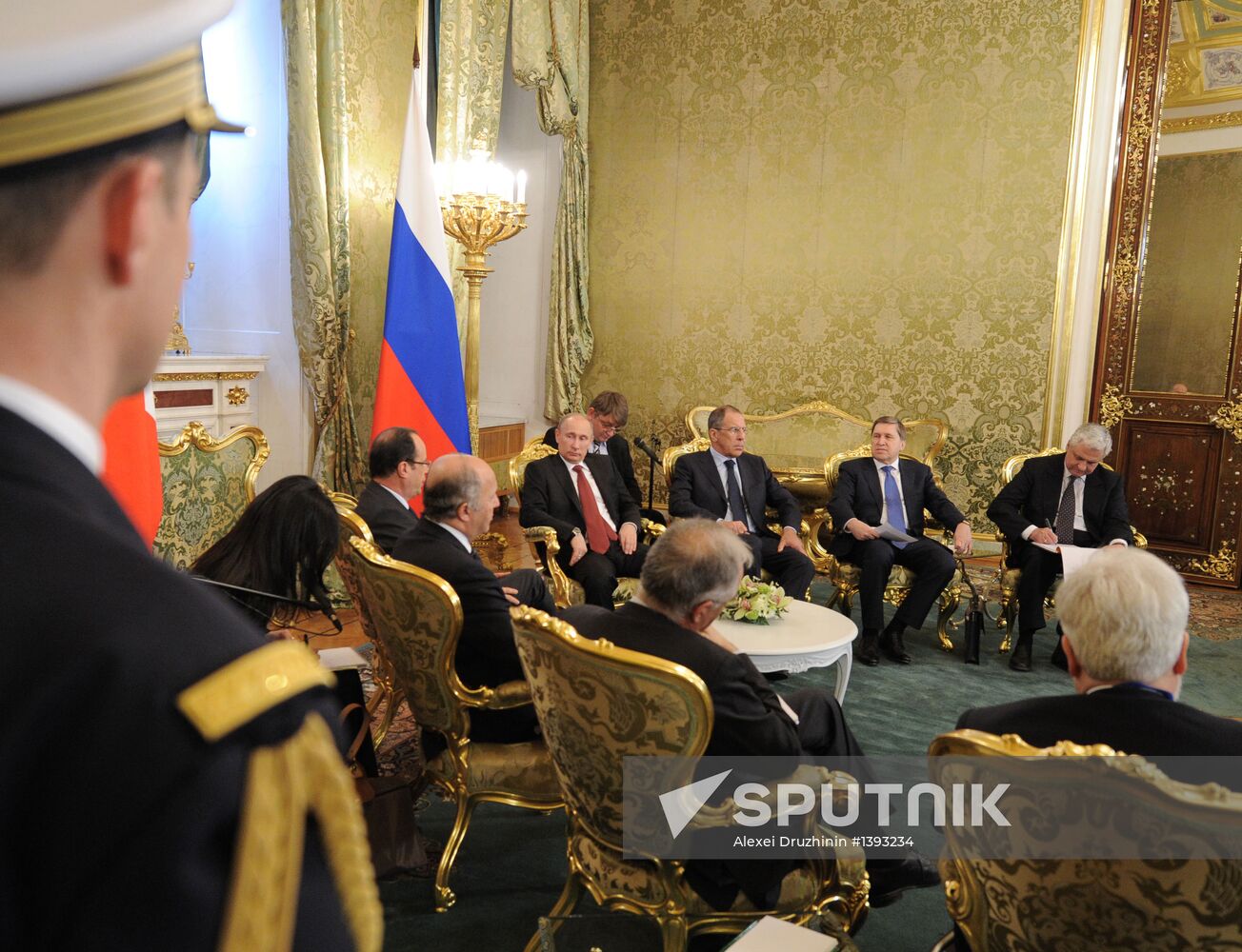 Vladimir Putin meets with Francois Hollande in the Kremlin