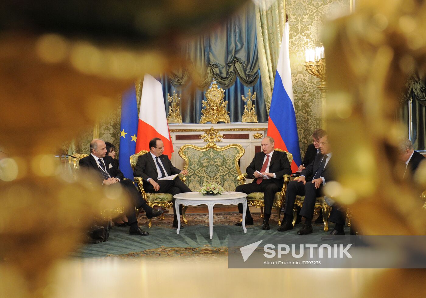 Vladimir Putin meets with Francois Hollande in the Kremlin