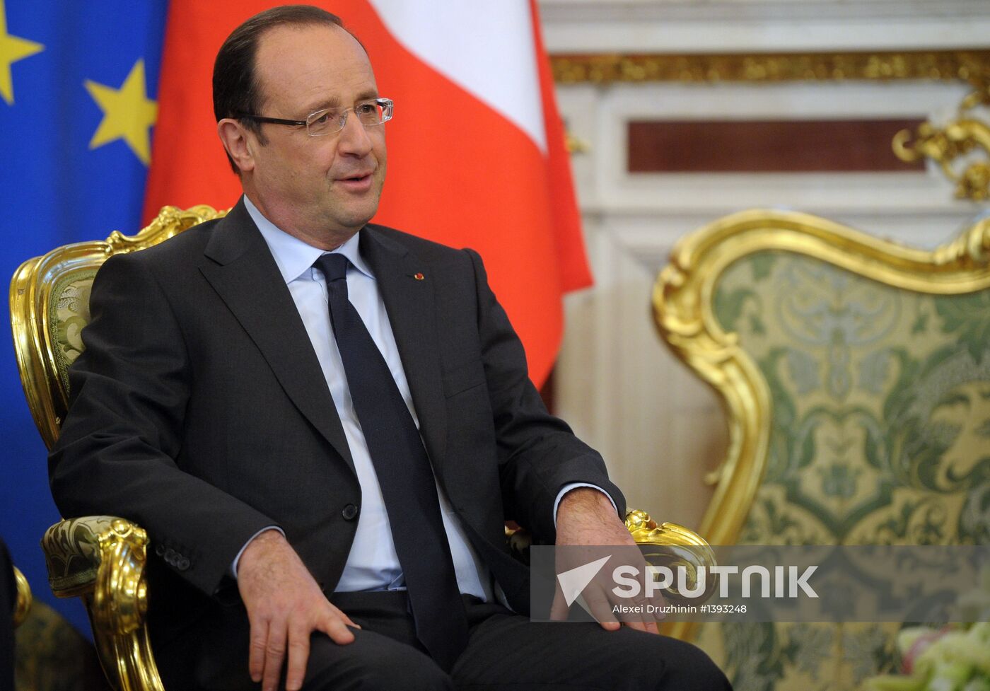 Vladimir Putin meets with Francois Hollande in the Kremlin