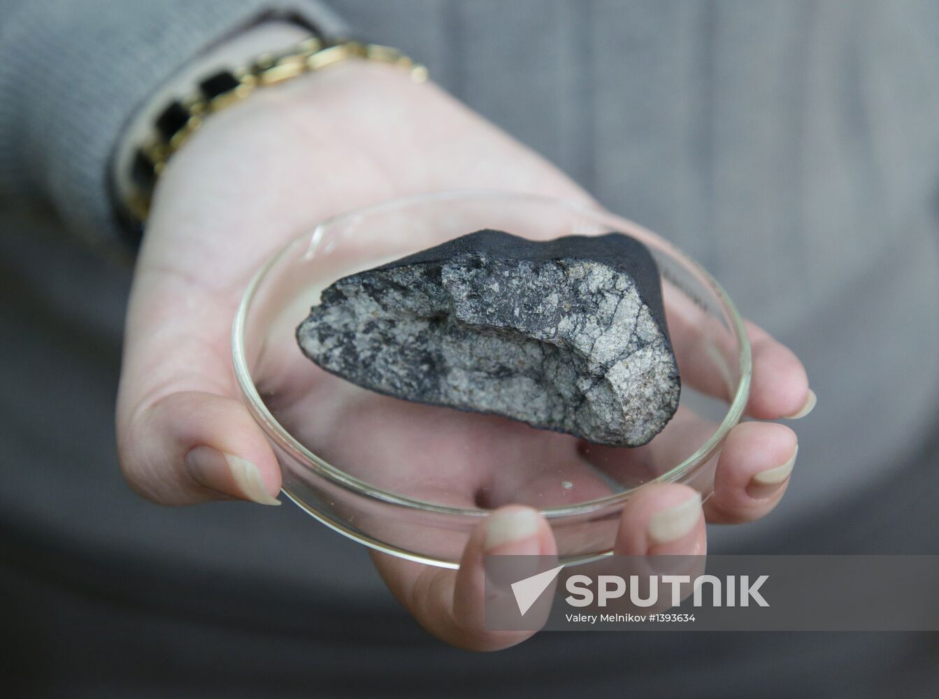 Examination of Chebarkul meteorite in Moscow laboratory