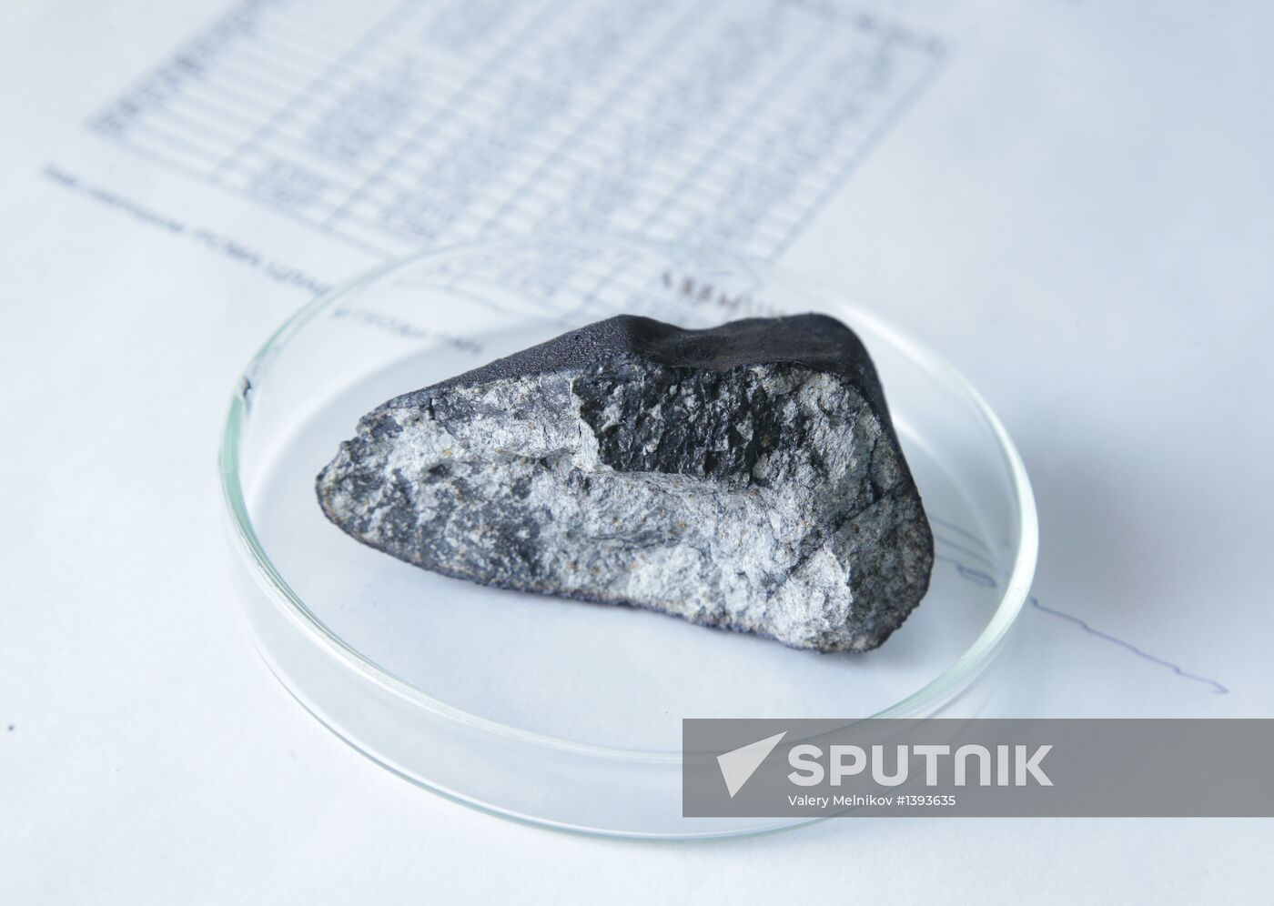 Examination of Chebarkul meteorite in Moscow laboratory