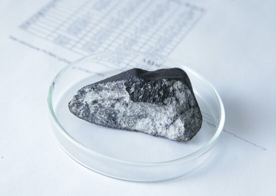 Examination of Chebarkul meteorite in Moscow laboratory