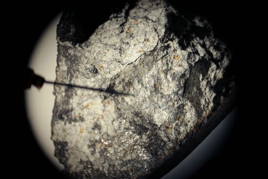 Examination of Chebarkul meteorite in Moscow laboratory
