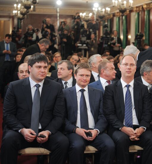 Vladimir Putin meets with Francois Hollande in the Kremlin