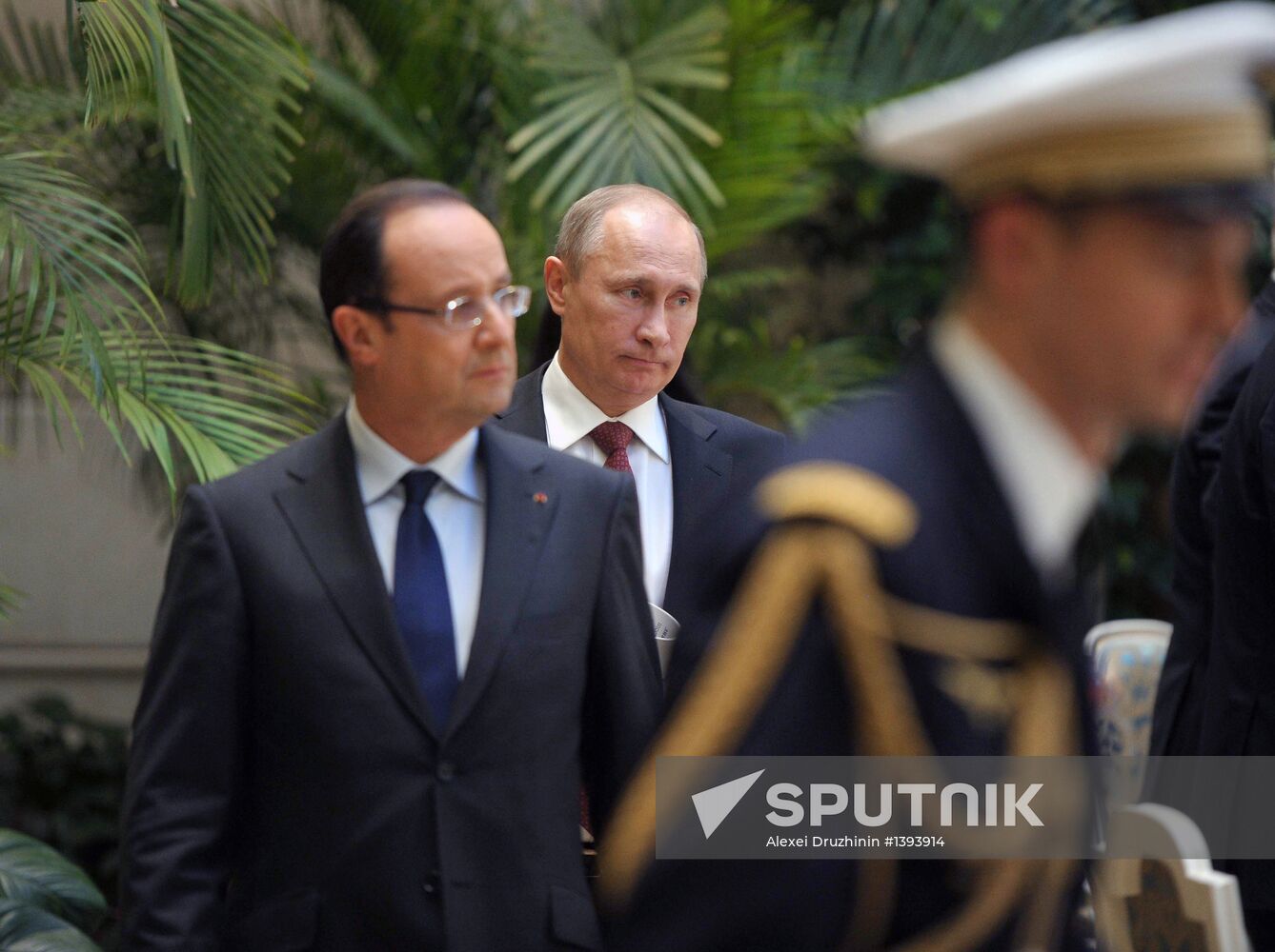 Vladimir Putin meets with Francois Hollande in the Kremlin