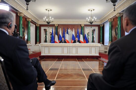 Vladimir Putin meets with Francois Hollande in the Kremlin