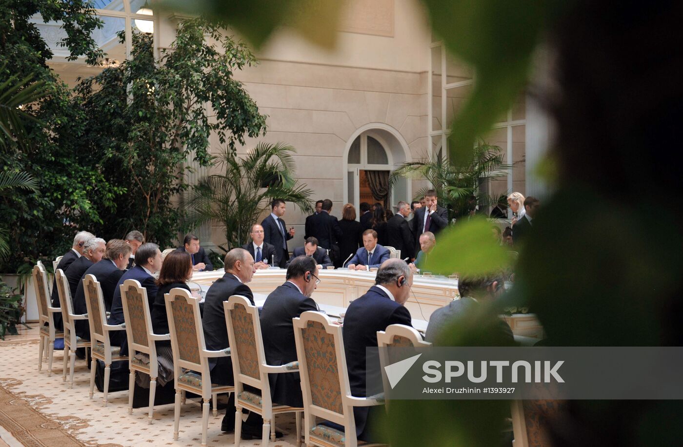 Vladimir Putin meets with Francois Hollande in the Kremlin