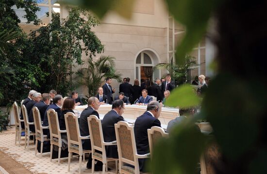 Vladimir Putin meets with Francois Hollande in the Kremlin