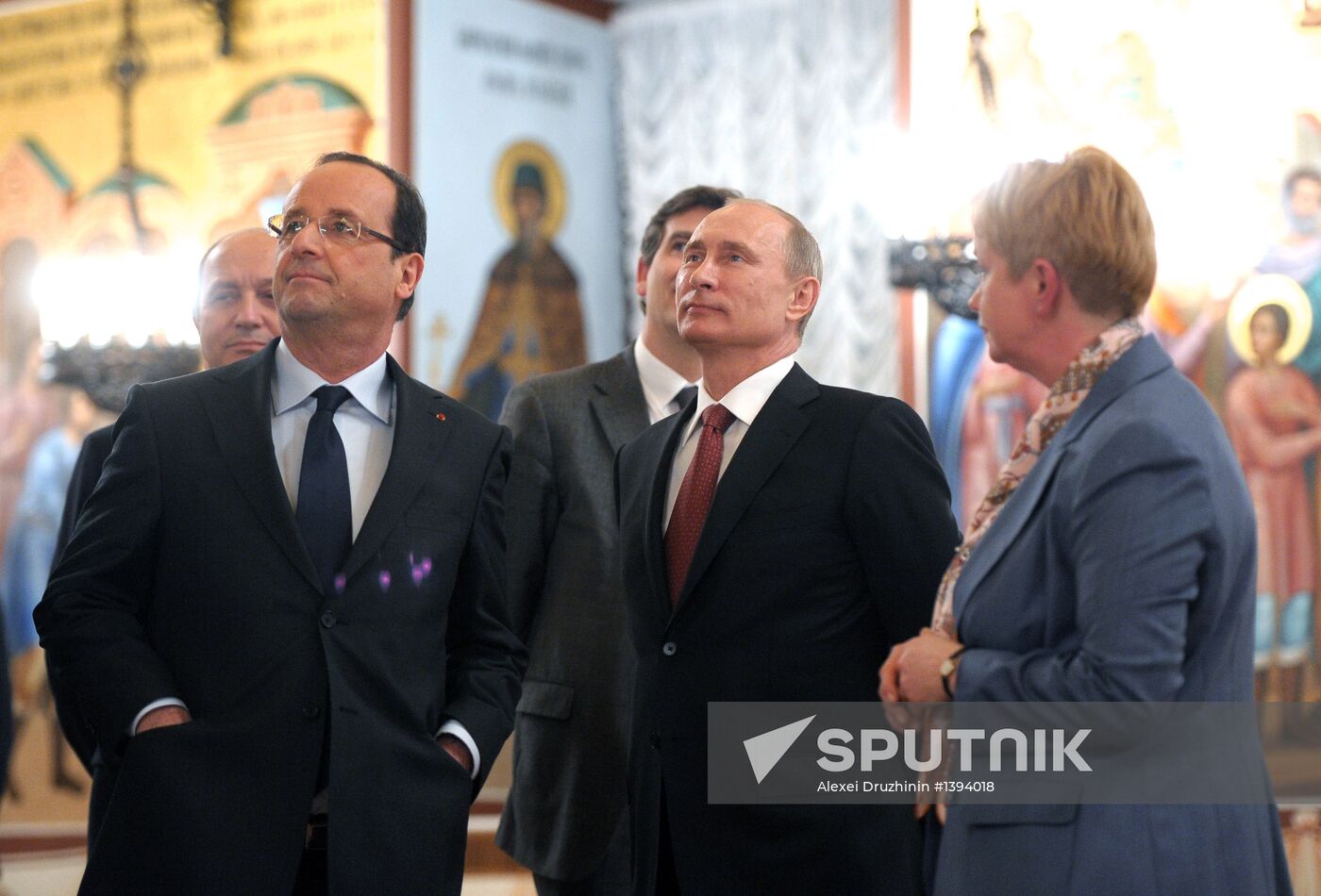Vladimir Putin meets with Francois Hollande in the Kremlin