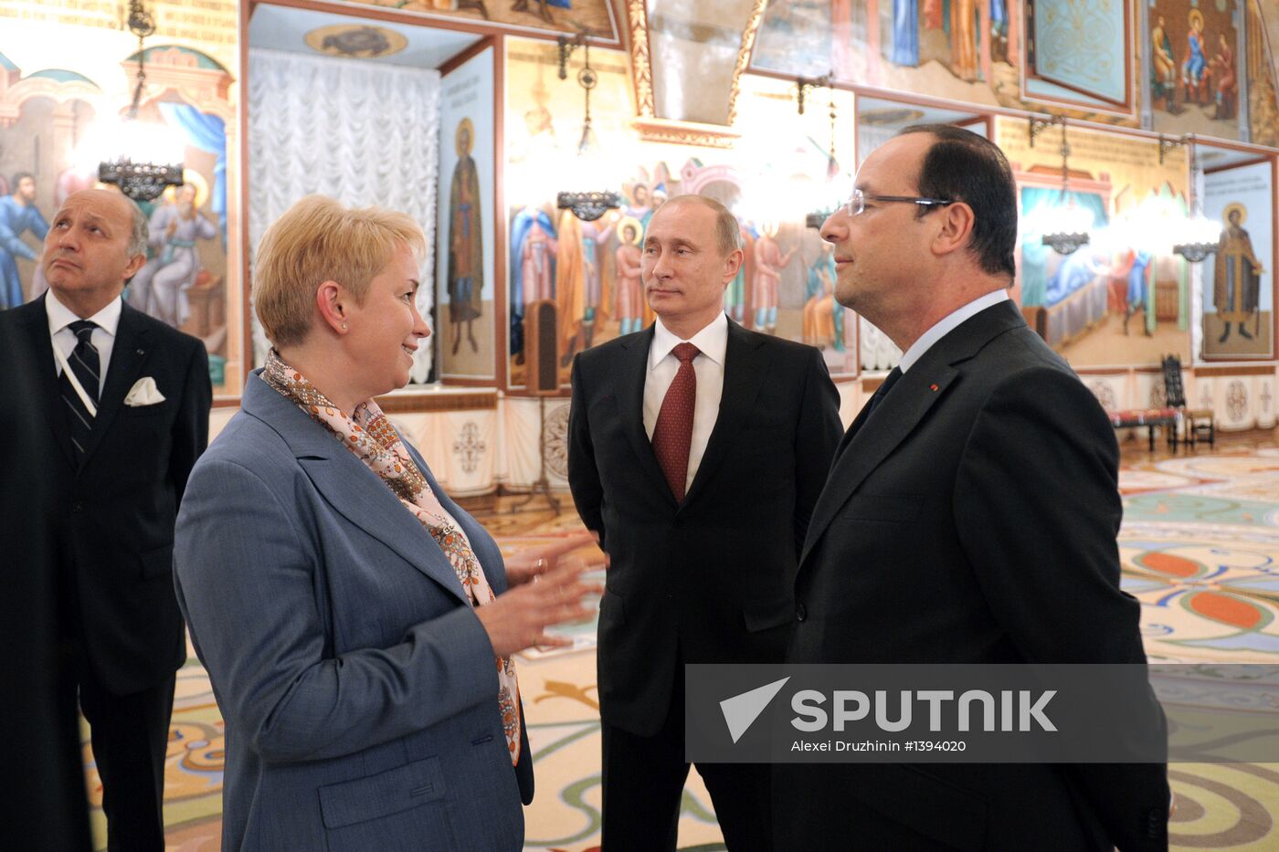 Vladimir Putin meets with Francois Hollande in the Kremlin
