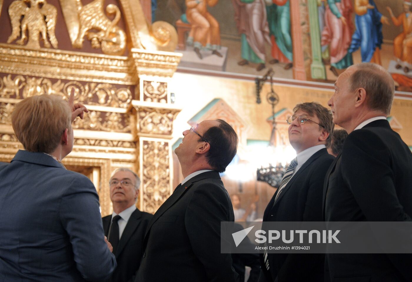 Vladimir Putin meets with Francois Hollande in the Kremlin